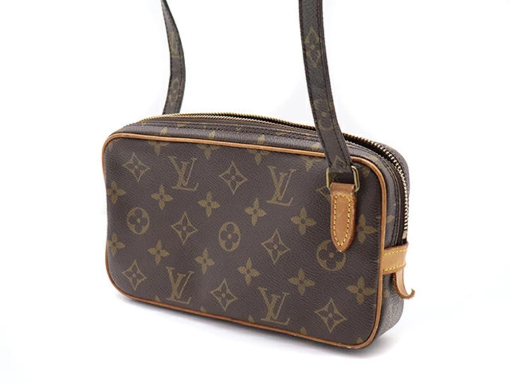 Louis Vuitton Bag Pochette Shoulder Marly Bandouliere Monogram Brown